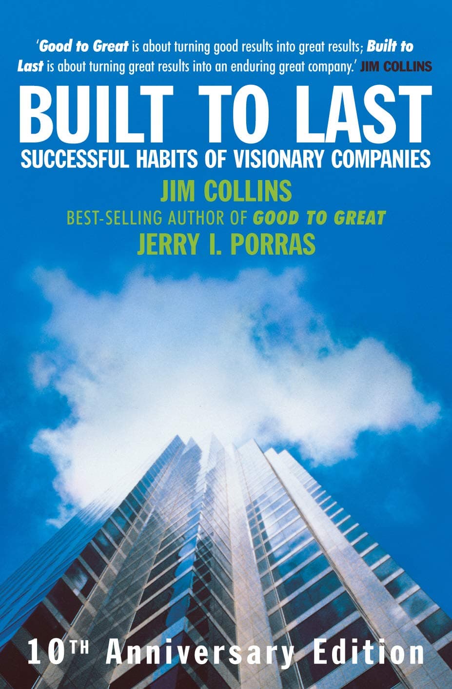 Cover of Built to Last by Jim Collins and Jerry I. Porras